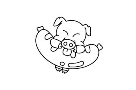 Coloriage Cochon 02 – 10doigts.fr