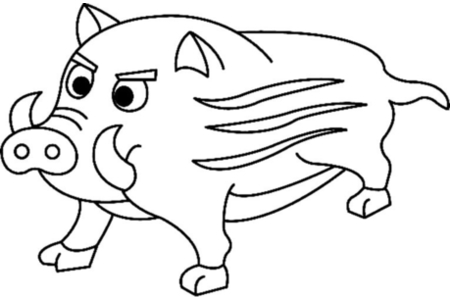 Coloriage Cochon 04 – 10doigts.fr