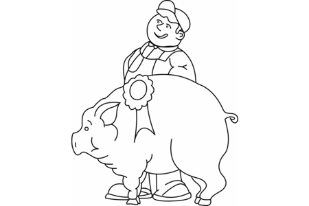 Coloriage Cochon 06 – 10doigts.fr