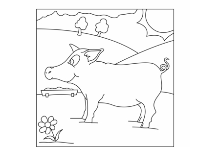 Coloriage Cochon 09 – 10doigts.fr