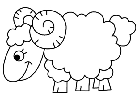 Coloriage Mouton 02 – 10doigts.fr