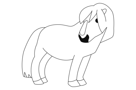 Coloriage Poney01 – 10doigts.fr