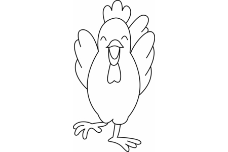 Coloriage Poule 03 – 10doigts.fr