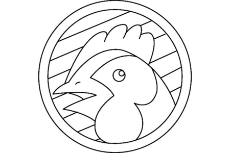 Coloriage Poule 08 – 10doigts.fr
