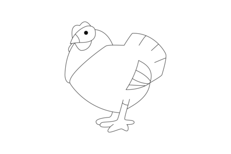 Coloriage Poule 11 – 10doigts.fr