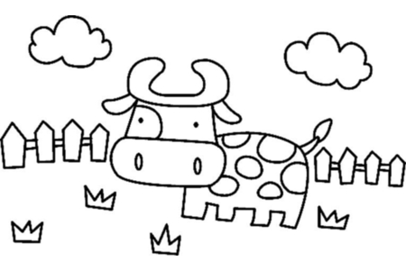 Coloriage Vache 01 – 10doigts.fr