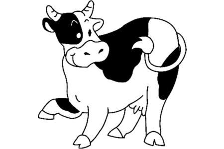 Coloriage Vache 02 – 10doigts.fr