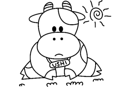 Coloriage Vache 04 – 10doigts.fr