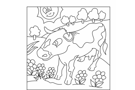 Coloriage Vache 05 – 10doigts.fr