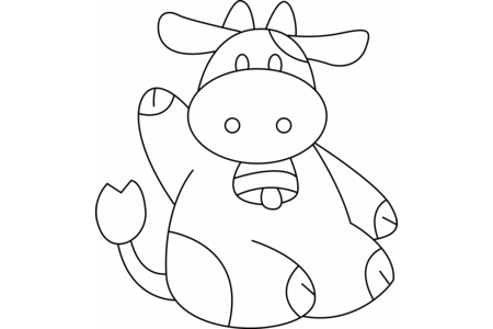 Coloriage Vache 06 – 10doigts.fr