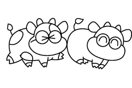 Coloriage Vache 09 – 10doigts.fr