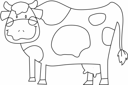 Coloriage Vache 11 – 10doigts.fr