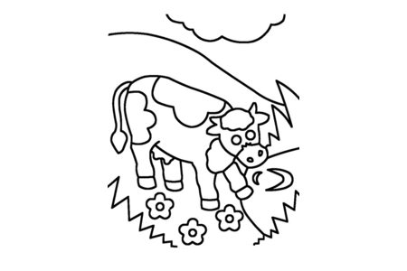Coloriage Vache 12 – 10doigts.fr