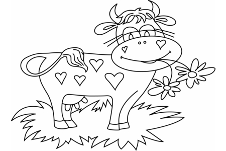 Coloriage Vache 14 – 10doigts.fr