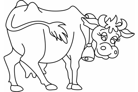 Coloriage Vache 15 – 10doigts.fr