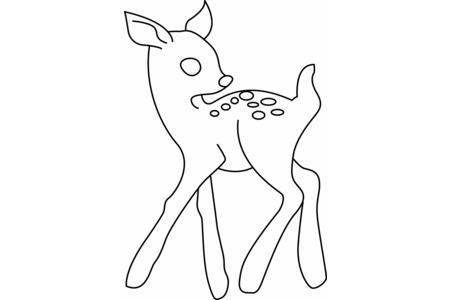 Coloriage Biche 02 – 10doigts.fr