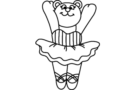 Coloriage Ourson 007 – 10doigts.fr