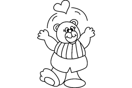 Coloriage Ourson 017 – 10doigts.fr
