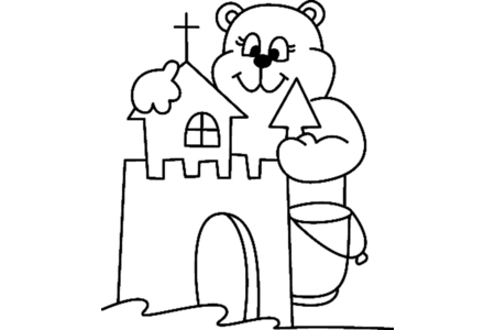 Coloriage Ourson 018 – 10doigts.fr