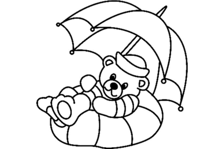 Coloriage Ourson 028 – 10doigts.fr