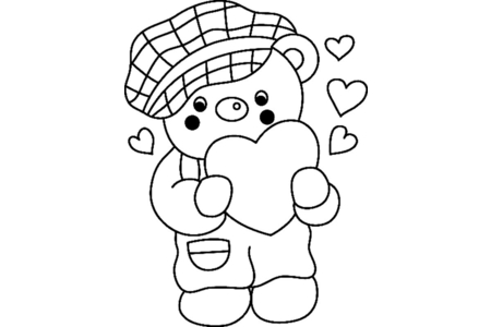 Coloriage Ourson 036 – 10doigts.fr