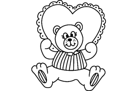 Coloriage Ourson 053 – 10doigts.fr