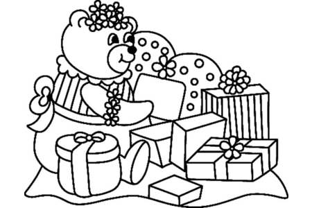 Coloriage Ourson 063 – 10doigts.fr