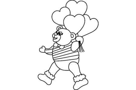 Coloriage Ourson 067 – 10doigts.fr