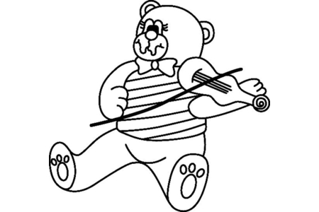 Coloriage Ourson 068 – 10doigts.fr