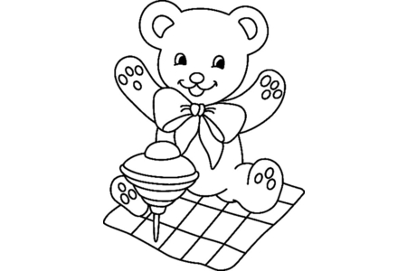 Coloriage Ourson 073 – 10doigts.fr