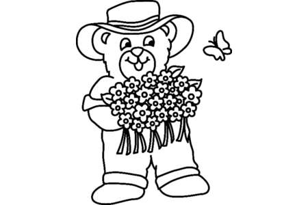 Coloriage Ourson 081 – 10doigts.fr