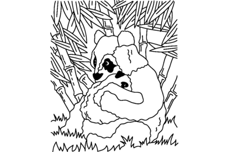 Coloriage Panda 01 – 10doigts.fr
