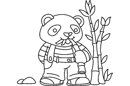 Coloriage Panda 03 – 10doigts.fr