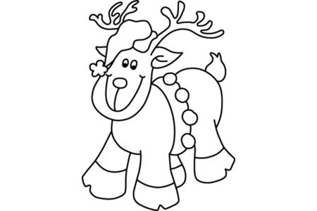 Coloriage Renne 06 – 10doigts.fr