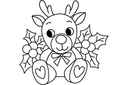 Coloriage Renne 08 – 10doigts.fr