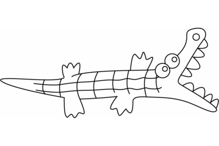Coloriage Crocodile 04 – 10doigts.fr