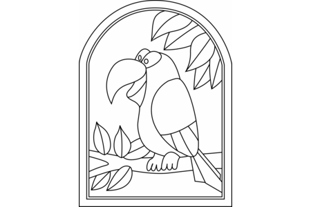 Coloriage Toucan01 – 10doigts.fr