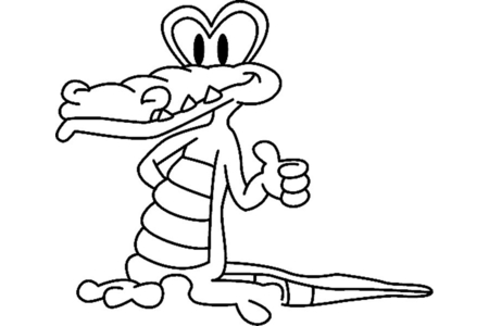 Coloriage Crocodile02 – 10doigts.fr