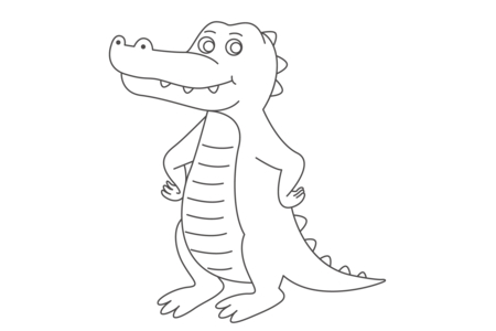 Coloriage Crocodile07 – 10doigts.fr