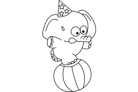 Coloriage Eléphant03 – 10doigts.fr