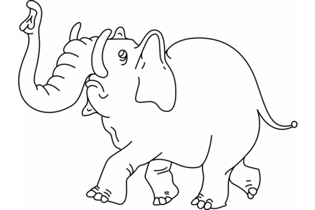 Coloriage Eléphant13 – 10doigts.fr