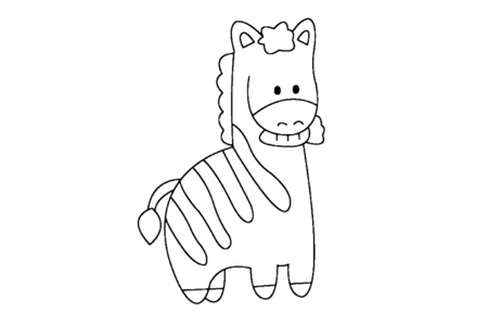 Coloriage Zèbre 01 – 10doigts.fr