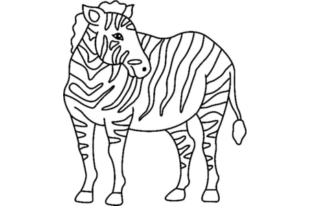 Coloriage Zèbre 03 – 10doigts.fr