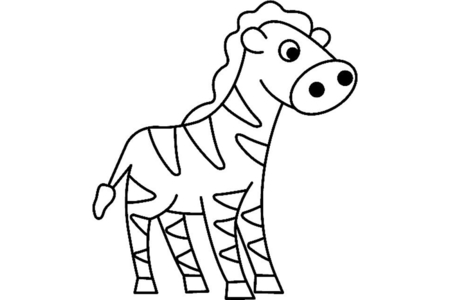 Coloriage Zèbre 04 – 10doigts.fr