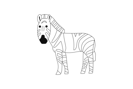 Coloriage Zèbre 05 – 10doigts.fr