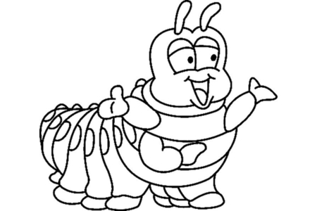 Coloriage Chenille 03 – 10doigts.fr