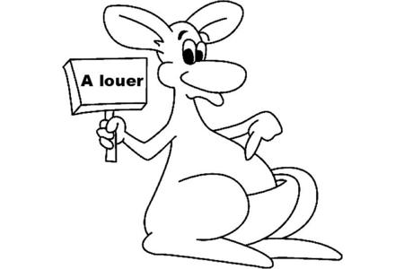 Coloriage Kangourou 02 – 10doigts.fr