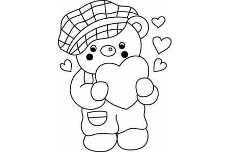 Coloriage Ourson 08 – 10doigts.fr