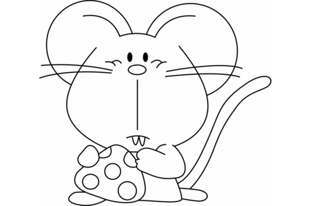 Coloriage Souris 06 – 10doigts.fr