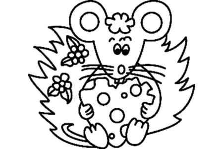 Coloriage Souris 10 – 10doigts.fr